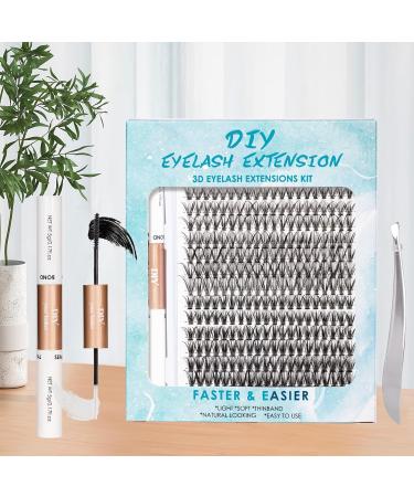 SISILILY 280pcs Lash Clusters - Fluffy 30D & 40D Individual Eyelash Extensions with Bond Seal Remover & Tweezers - Mega D Curl False Eyelashes Kit for International Shipping - Buy Online on SooperMarket.com