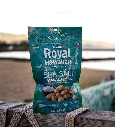 Royal Hawaiian Orchards Sea Salt Macadamia Nuts 4oz (Pack of 6) - 24oz Total - Buy Online on SooperMarket.com
