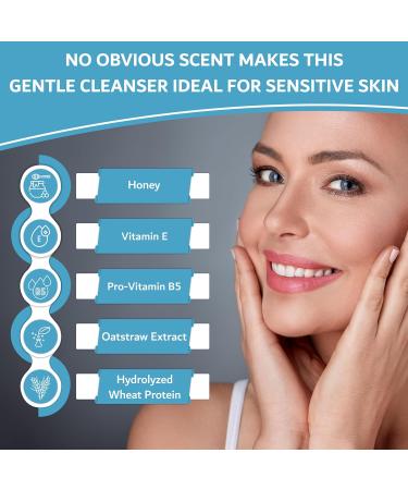 PRESS Wild Oats & Honey Facial Cleanser - Gentle 3.4 oz Natural Cleanser for All Skin Types - International Shipping Available - Buy Online on SooperMarket.com
