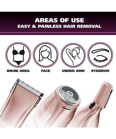 Wahl Pure Confidence Women's Electric Razor Trimmer Shaver with 3 Interchangeable Heads | Model 9865-2901V - Buy Online on SooperMarket.com
