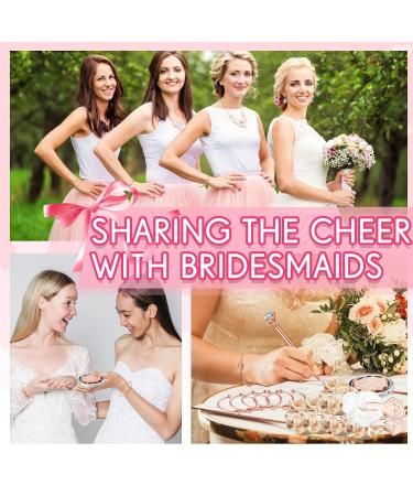 24 Pack Bridesmaid Proposal Gifts: Hair Scrunchies, Makeup Mirror, Love Knot Bracelets, Diamond Pens | Wedding Bridal Party Accessories - Buy Online on SooperMarket.com