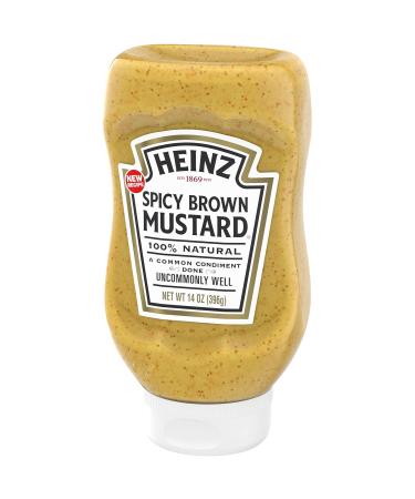 Heinz Spicy Brown Mustard 14 oz Bottles - Pack of 6 | Premium Condiment - Buy Online on SooperMarket.com