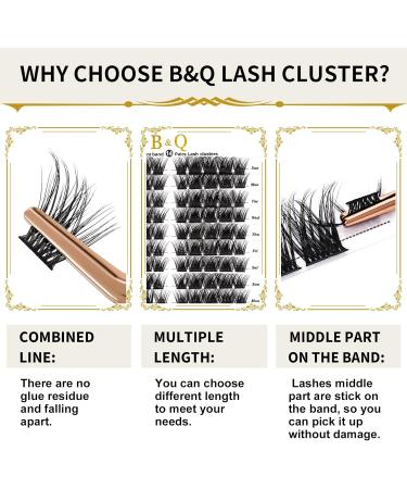 D-MIX B23 Cluster Lashes 72 Clusters - Natural DIY Soft Fluffy Eyelash Extensions | D Curl Individual Lash Clusters for Professional Results - Buy Online on SooperMarket.com