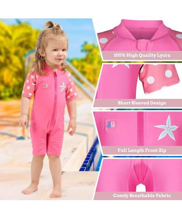 Juicy Bumbles Baby Swimsuit - One Piece Toddler Swimming Costume - Short Sleeve Boys and Girls Swimming Costume (1 Year, Starfish) - Buy Online on SooperMarket.com
