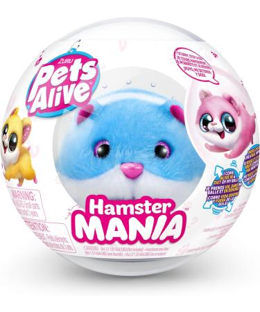 Pets Alive Hamster Mania Blue Interactive Electronic Pet Toy by ZURU - Realistic Sounds, Soft Nurture Toy for Kids Ages 3 - Buy Online on SooperMarket.com