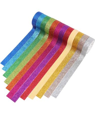 DIY Glitter Washi Tape Set - 12 Rolls Sparkle Decorative Masking Tape for Art & Crafts (Dark) - Buy Online on SooperMarket.com
