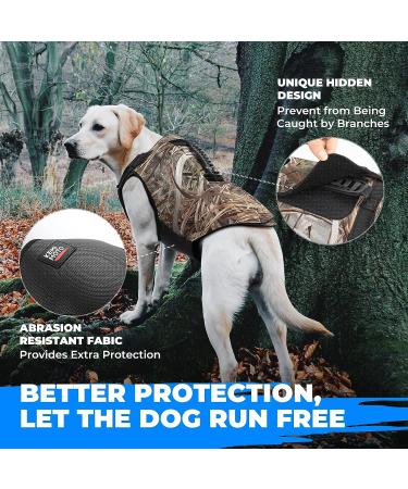 Kemimoto Camo Neoprene Dog Hunting Vest - 5mm Thick Chest Protection - Adjustable & Comfortable for Medium Dogs - Buy Online on SooperMarket.com