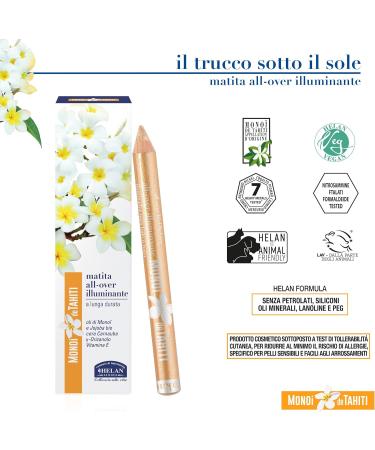 Helan Mono de Tahiti - Multipurpose Make Up Face Illuminator as Eyeshadow Pencil Glitter Eye Light Dots and Blush Stick with Vitamin E and Jojoba Oil Long Lasting Makeup Glow Effect Makeup - Buy Online on SooperMarket.com