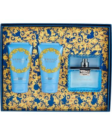 Versace MAN EAU FRAICHE by Gianni EDT SPRAY 1.7 OZ & AFTERSHAVE BALM 1.7 OZ & SHOWER GEL 1.7 OZ - Buy Online on SooperMarket.com