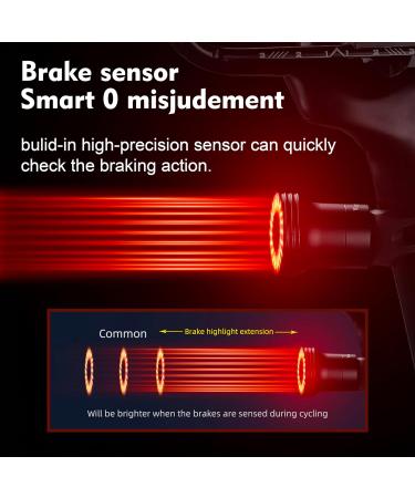 Smart USB-C Bicycle Brake Light | Waterproof LED Rear Light | 5 Modes StVZO Standard Easy Installation - Buy Online on SooperMarket.com