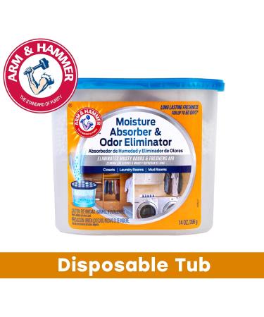 Arm & Hammer Fragrance Free Disposable Moisture Absorber & Odor Eliminator - 14 oz Tub | International Shipping Available - Buy Online on SooperMarket.com