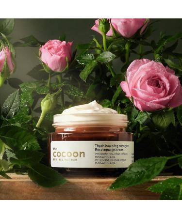 Cocoon Rose Aqua Gel Cream - Hydrating Moisturizer for All Skin Types | 3.38 fl oz - International Shipping Available - Buy Online on SooperMarket.com