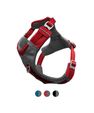 Kurgo Journey Air Dog Harness With Padded Chest and Back Handle For Dogs 2-5 kg Size XS Red/Gray XS Red