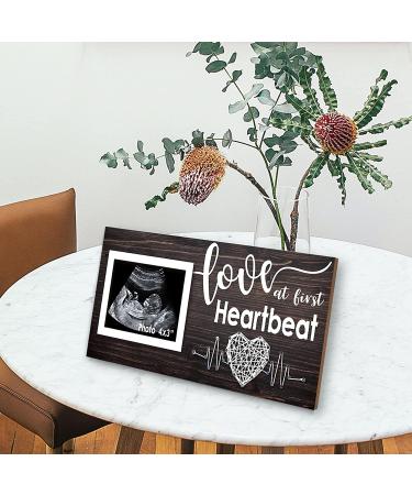 Yudarte New Mom Gifts: Love at First Heartbeat Sonogram Photo Frame - Baby Nursery Decor for First Time Parents - Buy Online on SooperMarket.com