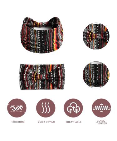 STGDAK Boho Headbands for Women - 4 Pack Stretchy Turban Headbands for Yoga and Running - Stylish Hair Accessories for Teen Girls - Buy Online on SooperMarket.com