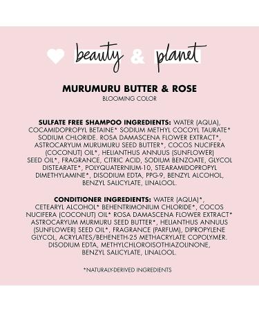 Love Beauty and Planet Blooming Color Shampoo & Conditioner Set for Color-Treated Hair â€“ Vegan, Sulfate-Free, 32.3 oz â€“ Murumuru Butter & Rose - Buy Online on SooperMarket.com