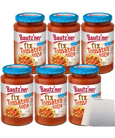 Bautz ner Fix tomato sauce quick and tasty 6-pack (6x400ml glass) + usy block