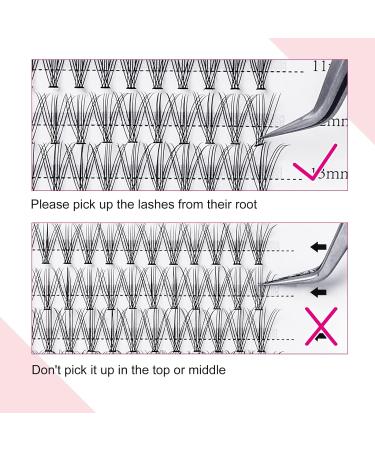 10D-0.07-D 11mm Cluster Eyelash Extensions for DIY Self-Application - Buy Online on SooperMarket.com