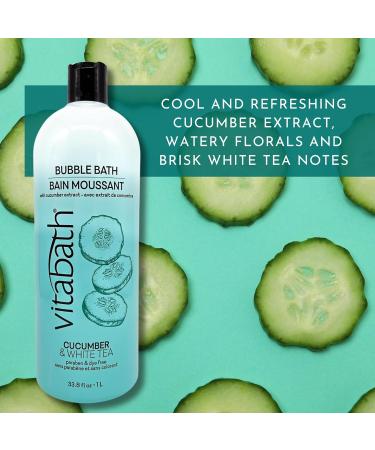 Vitabath Cucumber & White Tea Bubble Bath - Rich Foaming Aromatherapy Soak for All Skin Types | Moisturizing & Nourishing - 33.8 fl oz - Buy Online on SooperMarket.com