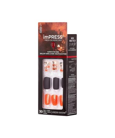 Shop KISS imPRESS Limited Edition Halloween Glow-In-The-Dark Press-On Nails - Hey Boo-tiful with PureFit Technology | Includes Prep Pad Mini File & Cuticle Stick - International Shipping Available - Buy Online on SooperMarket.com