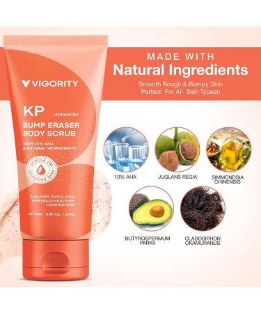 KP Bump Eraser Body Scrub - Exfoliating Strawberry Legs Treatment for Women & Men - 8.45oz - Buy Online on SooperMarket.com