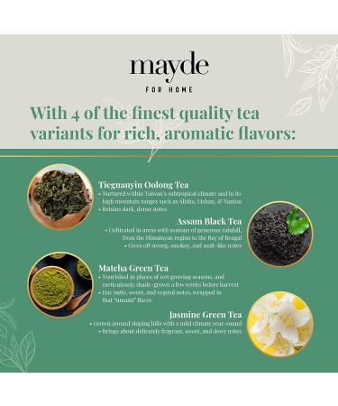 Mayde Boba Bubble Tea Kit: Make 30+ Drinks with Instant Boba, Matcha, Fruit Tea, and Assorted Tea Varieties - DIY Boba Kit with Fantasy Fruit Puree - Buy Online on SooperMarket.com