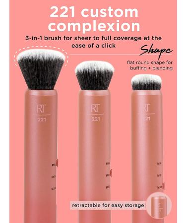 Real Techniques Custom Complexion 3-in-1 Brush | Versatile Makeup Tool - Buy Online on SooperMarket.com