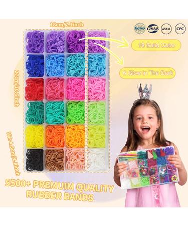 WIVOWI 5800+ Loom Bands Bracelets Making Kit - 24 Colors Premium Quality Rubber Bands Refill Kit for Kids DIY Gift - Buy Online on SooperMarket.com