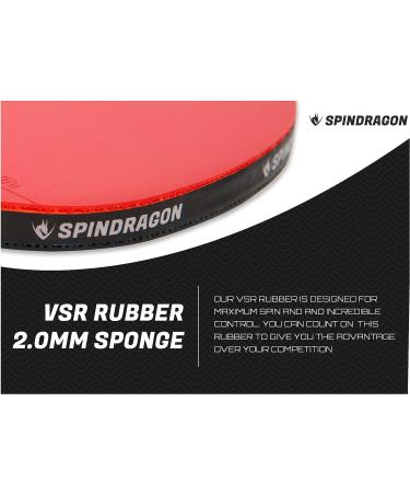 Spindragon Apex Carbon Professional Ping Pong Paddle - Dual Offensive Rubber & Carry Case - Enhance Your Game & Win Matches - Buy Online on SooperMarket.com