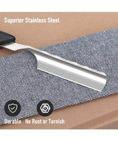 Stainless Steel Cut Throat Razor Kit with Leather Sharpener - Perfect Gift for Men - M&LD Straight Edge Razor Blades for Barber and Home Use - Buy Online on SooperMarket.com