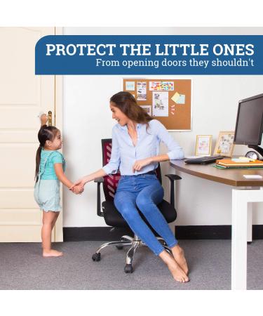 Improved Childproof Door Lever Lock (3 Pack) Prevents Toddlers from Opening Doors. Easy One Hand Operation for Adults. Durable ABS with 3M Adhesive Backing. Simple Install  No Tools Needed White 3 - Buy Online on SooperMarket.com