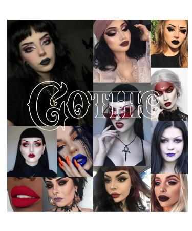4Pcs Matte Liquid Lipstick Set - Dark Red Purple Blue Black | Long Lasting Waterproof Lip Stain Gift Set for Women - Buy Online on SooperMarket.com
