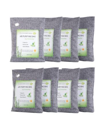Activated Bamboo Charcoal Bags, Natural Air Purifying Fresheners,Moisture Remove for Home, Car, Closet, Bathroom (8 x 200g)