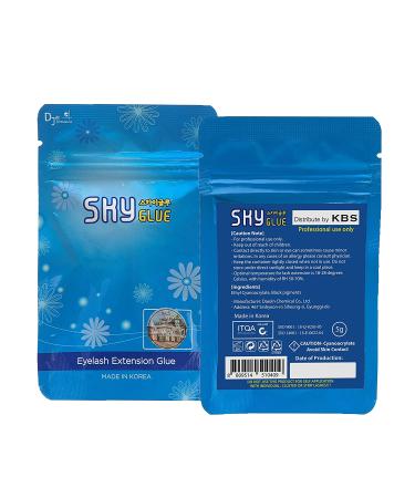 Sky Glue S+ 5ml 2 Bottles Long Retention Eyelash Extensions Adhesive by KBS | Fast Drying, Professional Black Glue | 6-8 Weeks Lasting Time | Includes 2 Eyepatches (Two Pack) - Buy Online on SooperMarket.com