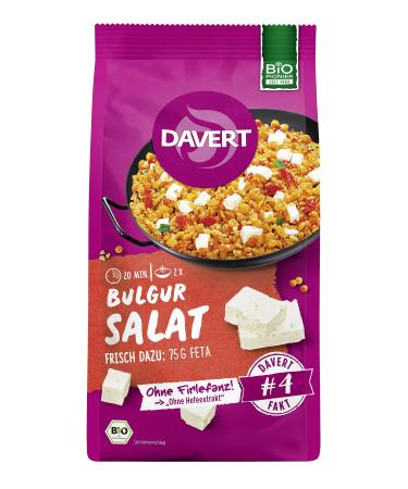 Davert Bulgur Salad 170g-spicy composition from Bulgur red lentils fruity tomatoes & zucchini warm and cold enjoyable-100% DAVERT BIO-QUALITY (1 x 170G)