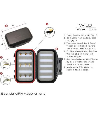 Wild Water Standard Fly Fishing Combo Starter Kit - 3 or 4 Weight, 7 Ft Graphite Rod with Accessories, Aluminum Reel, Fly Box, and Flies - Buy Online on SooperMarket.com
