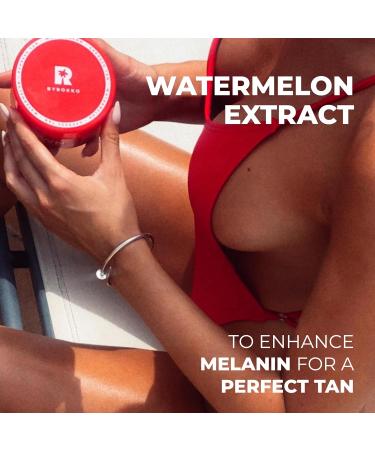 BYROKKO Shine Brown Watermelon Sunbed Cream Sunbed Tanning Accelerator Use it as tanning cream or tanning lotion for fast Intense Tan In Sunbeds & Outdoor Sun 200 ml - Buy Online on SooperMarket.com