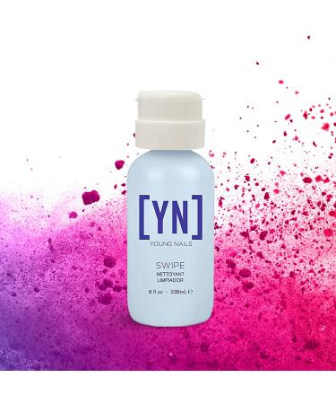 Young Nails Swipe | Nail Plate Dehydrator & Cleanser 8 Fl Oz | Preps, Removes Dust, Dirt, Oils | Nail Enhancement Application - Buy Online on SooperMarket.com
