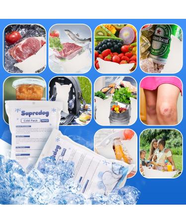 36pc Dry Ice Packs for Shipping - Reusable Cold Shipping Packaging for Frozen Food & Drinks - Bulk Dry Ice Sheets for Coolers - 4.33in x 7.3in - Buy Online on SooperMarket.com