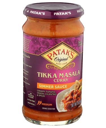 Patak's Tikka Masala Simmer Sauce - 15 Oz (Pack of 3) - Creamy Tomato, Onion, Cilantro & Spices - Gluten-Free & Vegetarian - Buy Online on SooperMarket.com