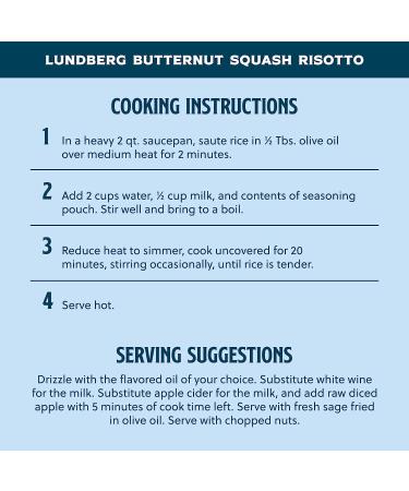 Lundberg Family Farms Traditional Italian Risotto Butternut Squash - Convenient Gluten-Free Side Dish (5.8 oz 6-Pack) - Buy Online on SooperMarket.com