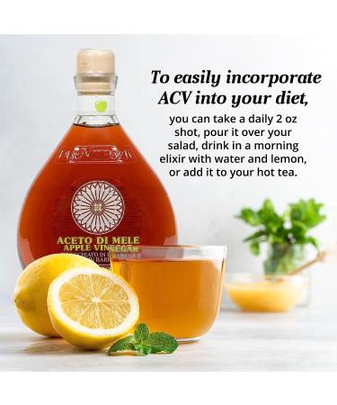 Due Vittorie Apple Vinegar - Premium Italian Gourmet Aged in Barrique Wine Barrels - All Natural Raw Cider Vinegar for Cooking - 16.9 fl oz - Buy Online on SooperMarket.com