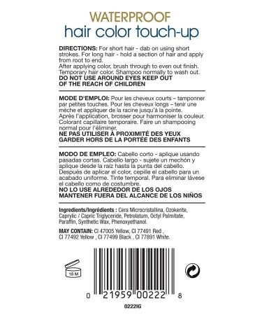 Waterproof Hair Color Touch-Up Pencil in Medium Brown - Cover Your Gray - Buy Online on SooperMarket.com