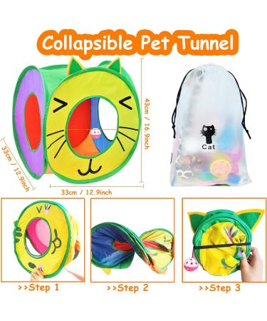 SUPJADE Cat Kitten Toys Interactive-Feather-Toys- 37Pcs Kitten Mice Toys Sets for Indoor Cats Kitten Tunnel Mice Mouse Wand Springs Teaser Toys Kitty (1#) - Buy Online on SooperMarket.com