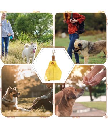 Newofview Dog Treats & Food Storage Bag - Durable Canvas Training Feed Bag with Clip Buckle - Yellow - Buy Online on SooperMarket.com