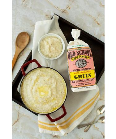 Stone Ground White Corn Grits Non-GMO - 30 oz Bag - Buy Online on SooperMarket.com