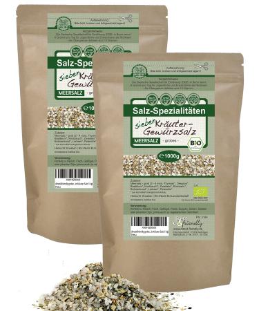 direct&friendly coarse sea salt 7 organic herbs salt (2 x 1 kg) 1 kg (pack of 2)