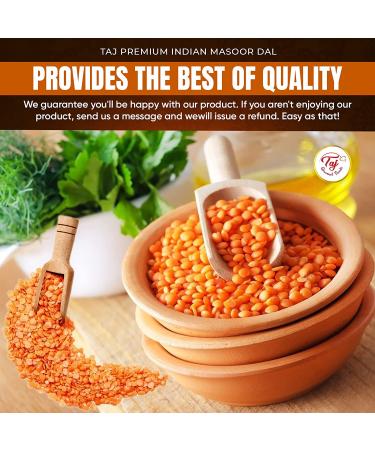 TAJ Premium Indian Masoor Dal Red Lentils - 4 lbs Jar - Buy Online on SooperMarket.com
