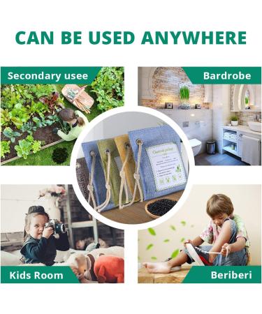 Bamboo Charcoal Air Purifying Bag - Odor Absorber & Freshener for Home, Closet, Car - Activated Charcoal Natural Air Purifier - Pet Friendly Odor Eliminator - Buy Online on SooperMarket.com
