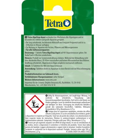 Tetra Algostop Depot - 12 Stable Tablets for Long-Term Algae Prevention in Aquariums 40L+ - Buy Online on SooperMarket.com